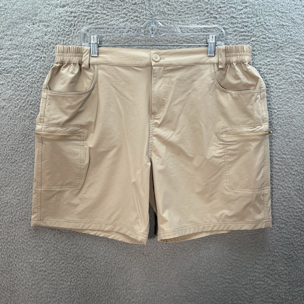 Willit Shorts Mens 2XL XXL Tan Performance Stretch Cargo Outdoors Hiking Camping